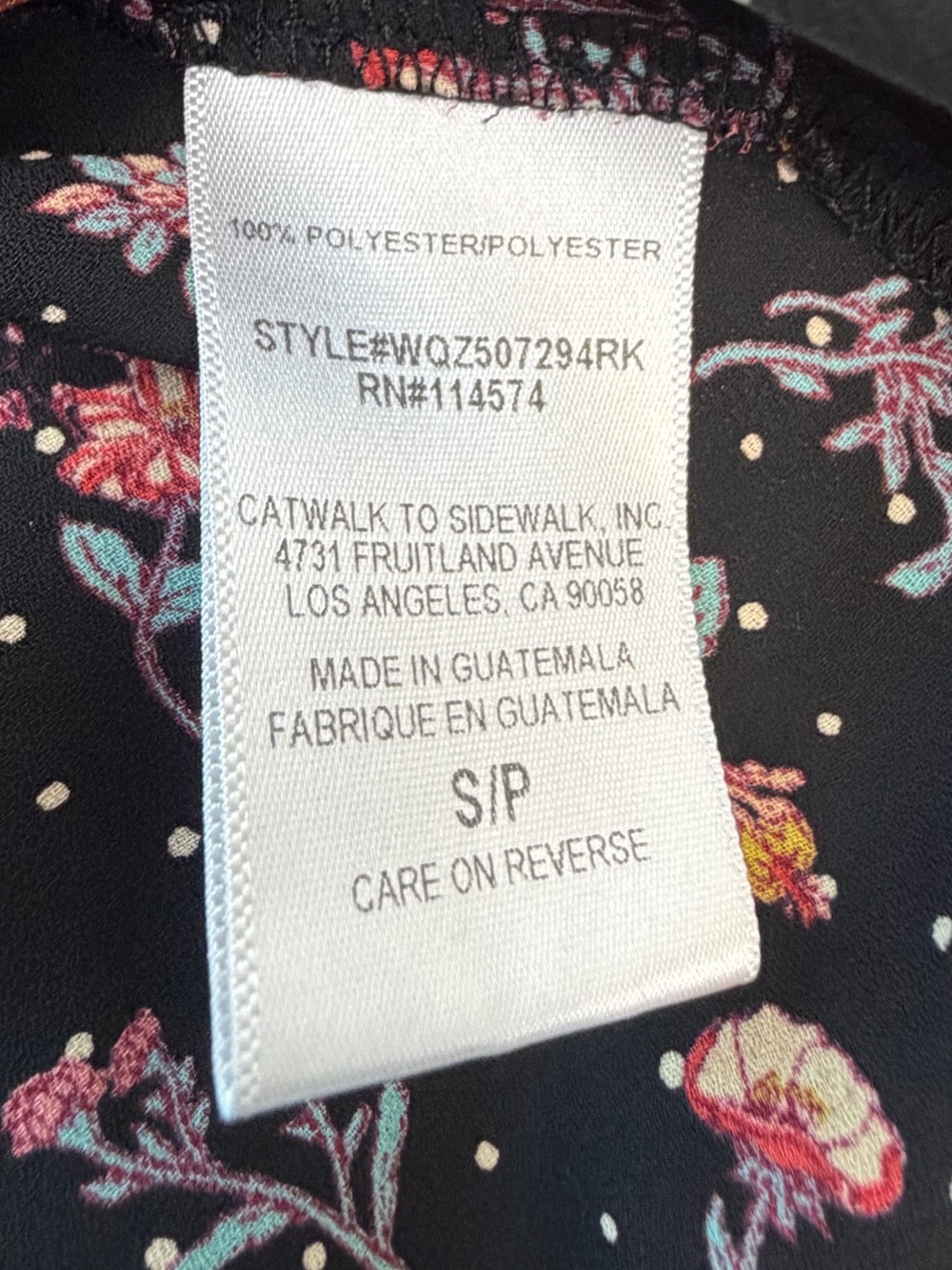 Anthropologie Pleione Top Flowy Scoop Neck Long Sleeve Floral Print Black - Picture 13 of 15